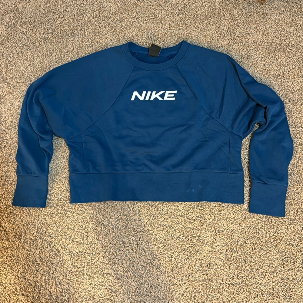 Nike cropped sweatshirt.